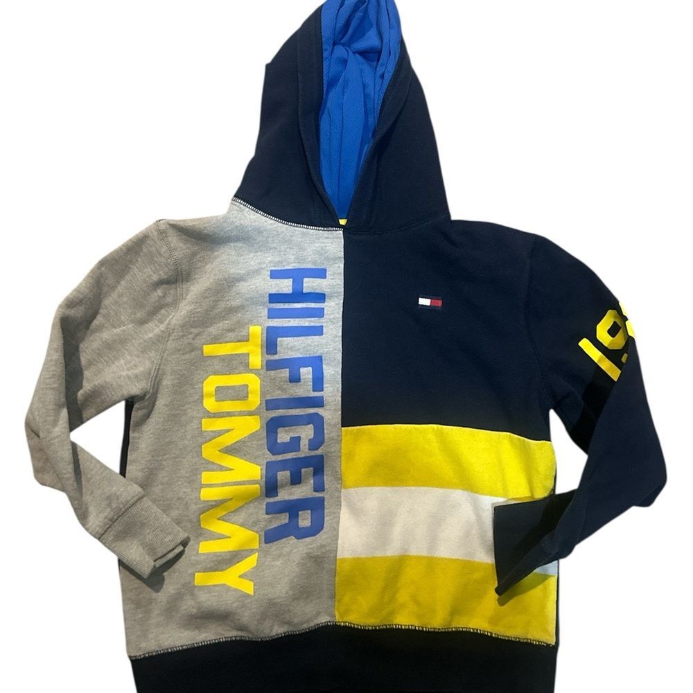 Youth Tommy Hilfiger Color Block 1985 Hoodie, Large 12/14, Cotton Blend